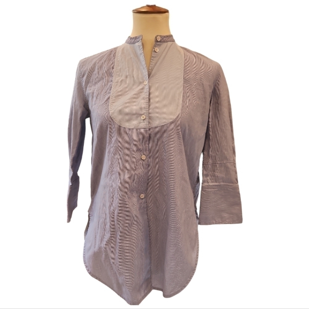 Helmut Lang Pin Striped Bib Shirt Tunic